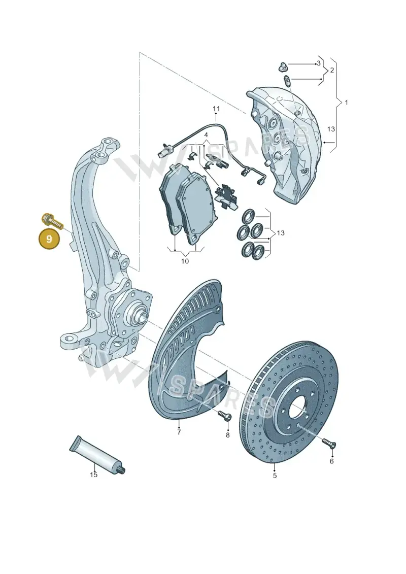 N91147601 — Audi Q8 Quattro 3,0 (2018-) diagram 859615550, position 9
