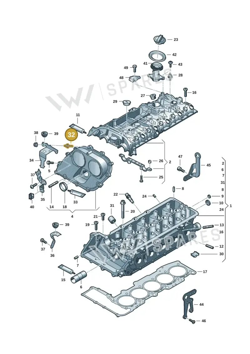 N91148001 — Audi A3 Sportback (2019-2021) diagram 596103041, position 32