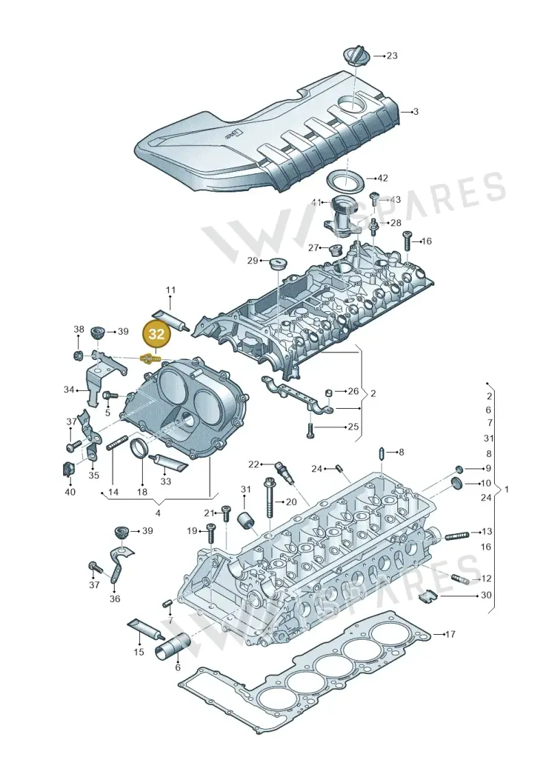N91148001 — Audi RSQ3 Sportback (2019-2024) diagram 898103300, position 32