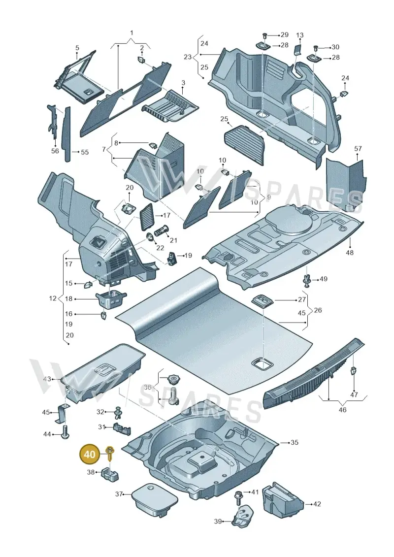 N91148901 — Audi A8L (2017-2022) diagram 838863800, position 40