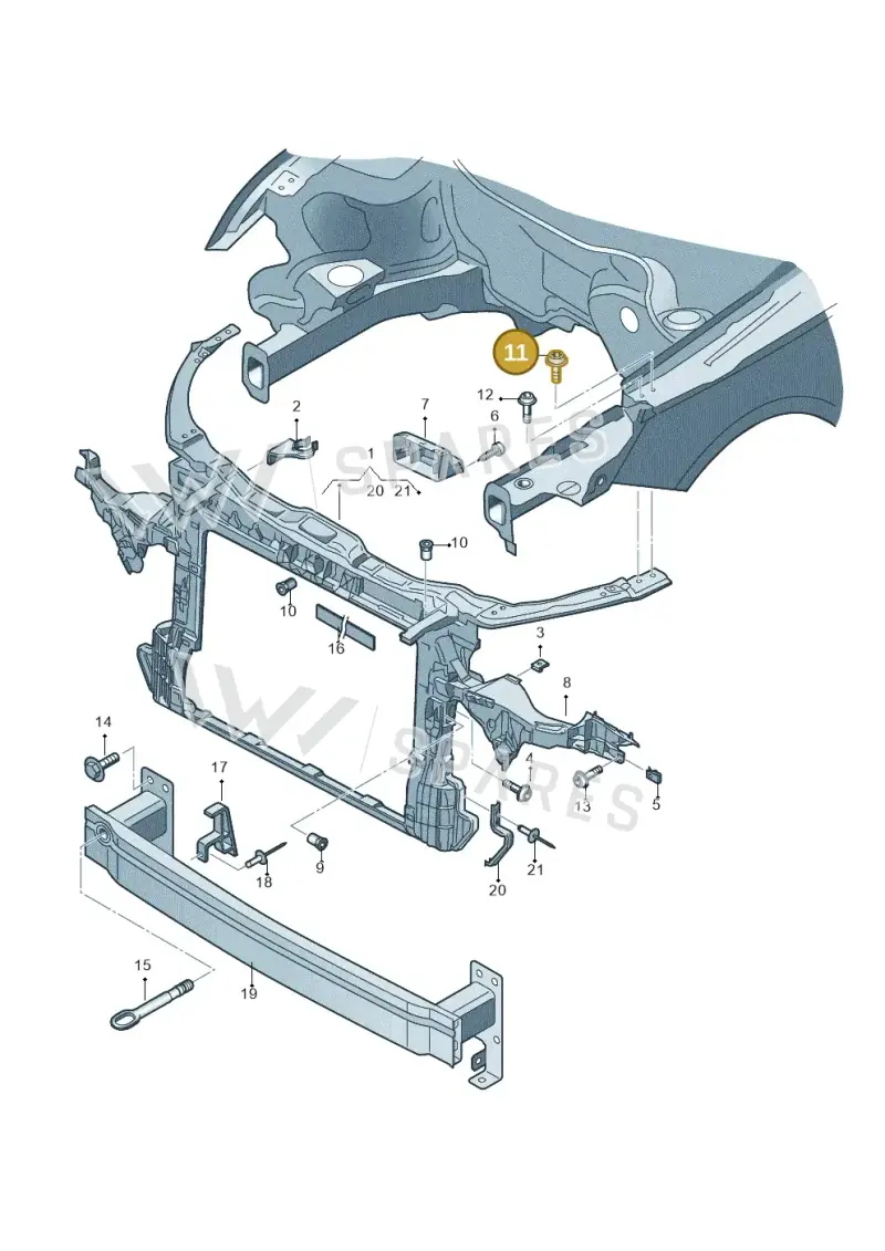 N91165502 — Audi A1 Sportback (2010-2015) diagram 708805000, position 11
