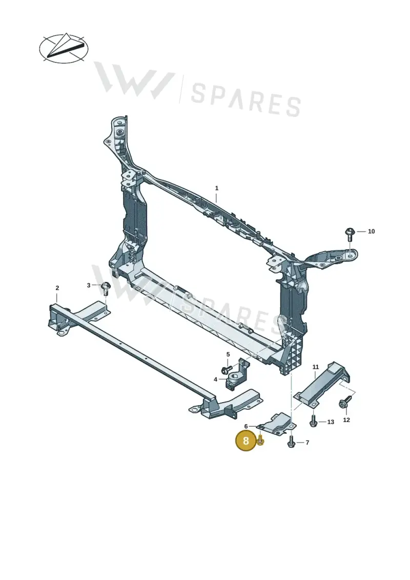N91166401 — Audi A5 Limo 2.0 (2024-) diagram 8wk805000, position 8