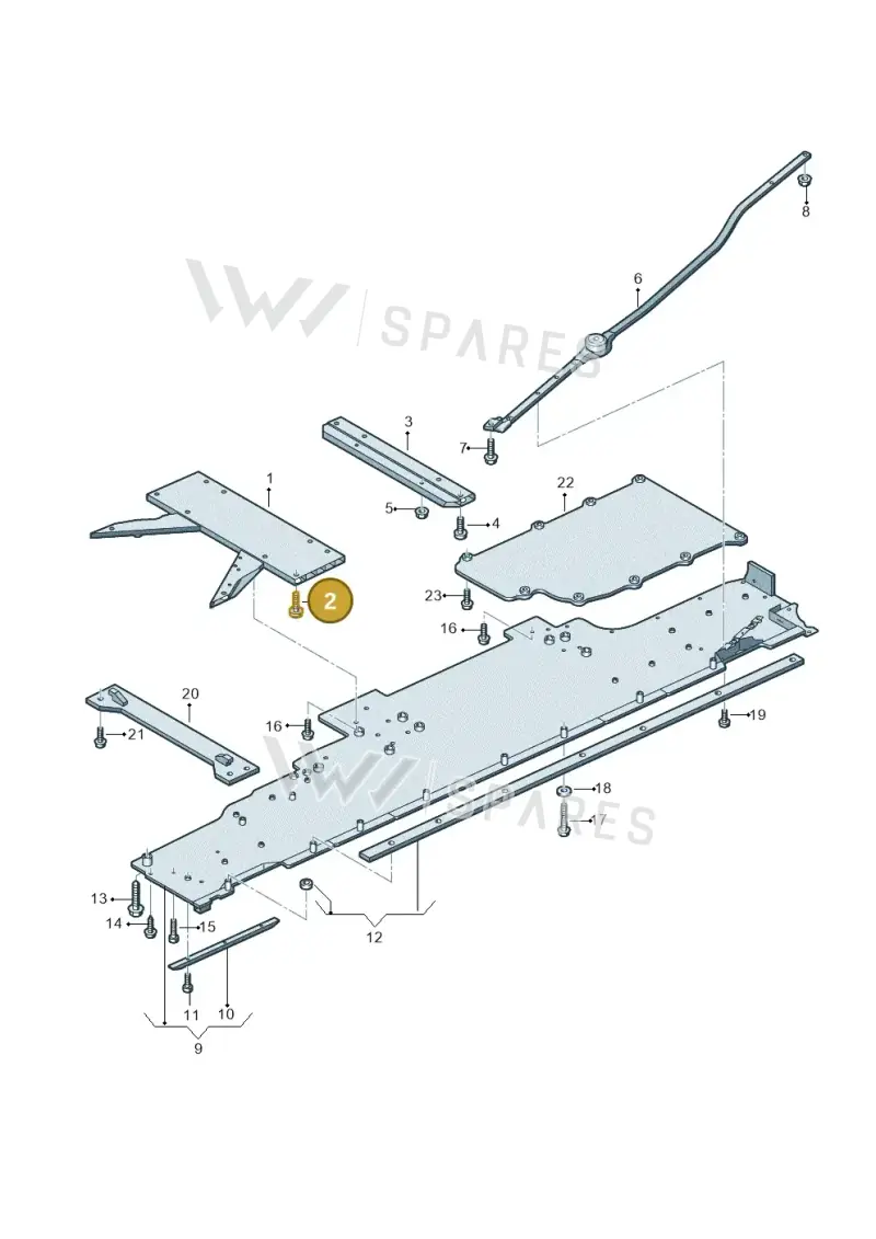 N91167801 — Audi A8L (2017-2022) diagram 838825000, position 2