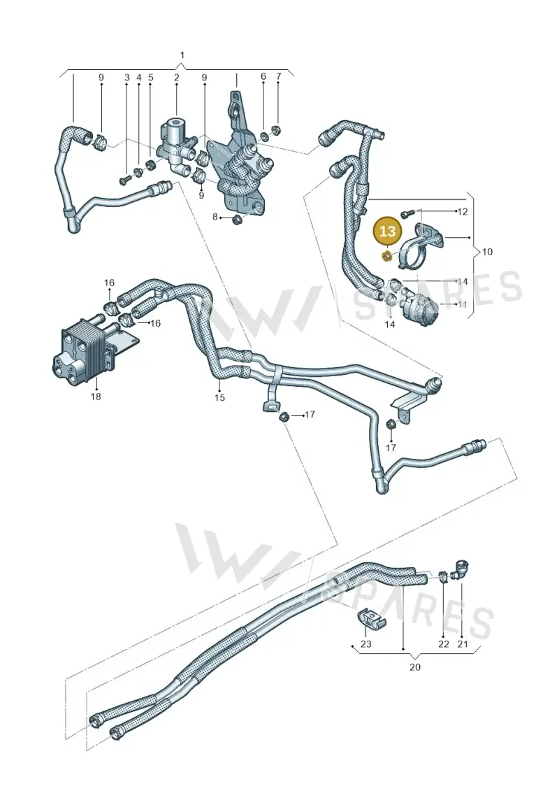N91178601 — Audi A3 Sportback (2019-2021) diagram 746819950, position 13