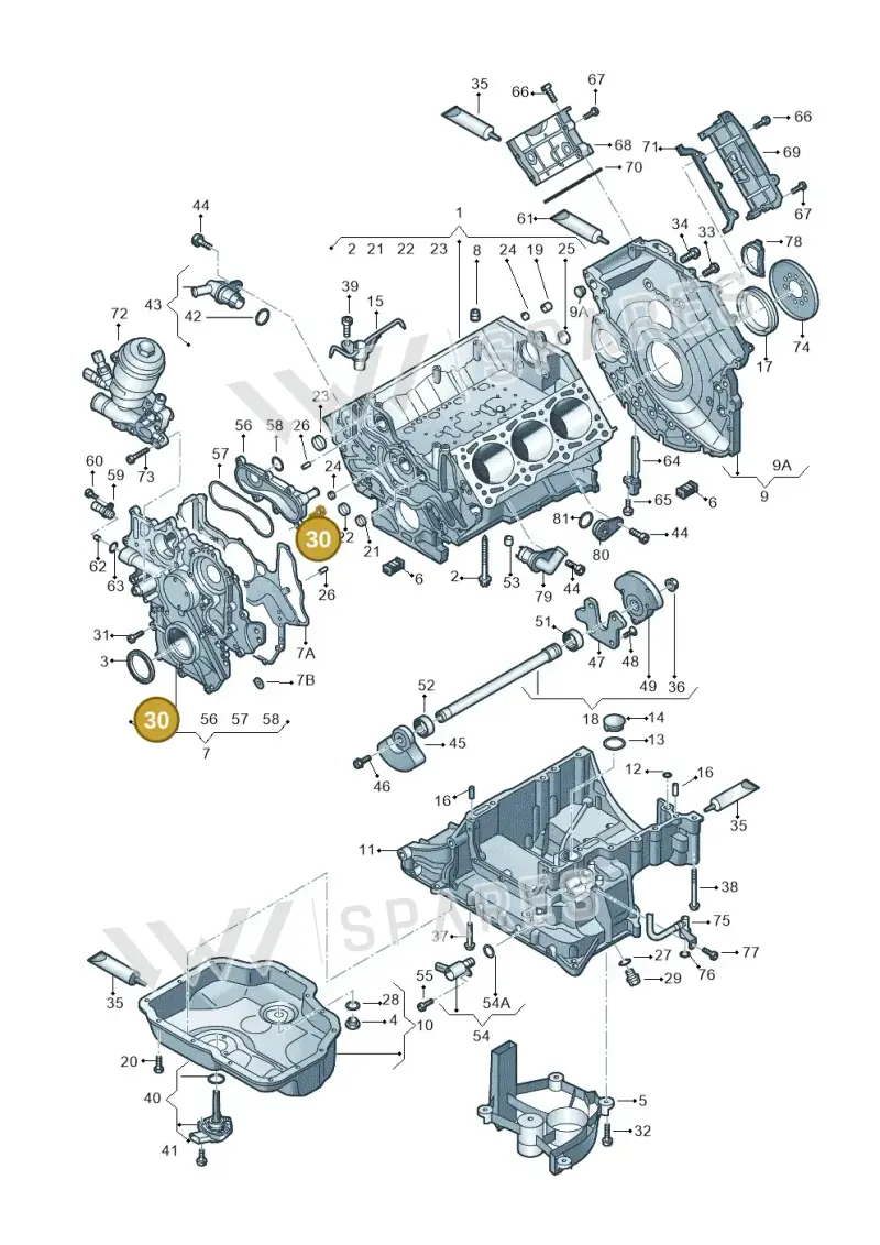 N91180401 — Audi A7 Sportback (2014-2018) diagram 675103520, position 30