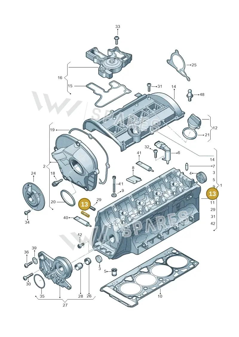 N91180801 — Audi TTS Coupe 2.0 (2010-2014) diagram 670103200, position 13