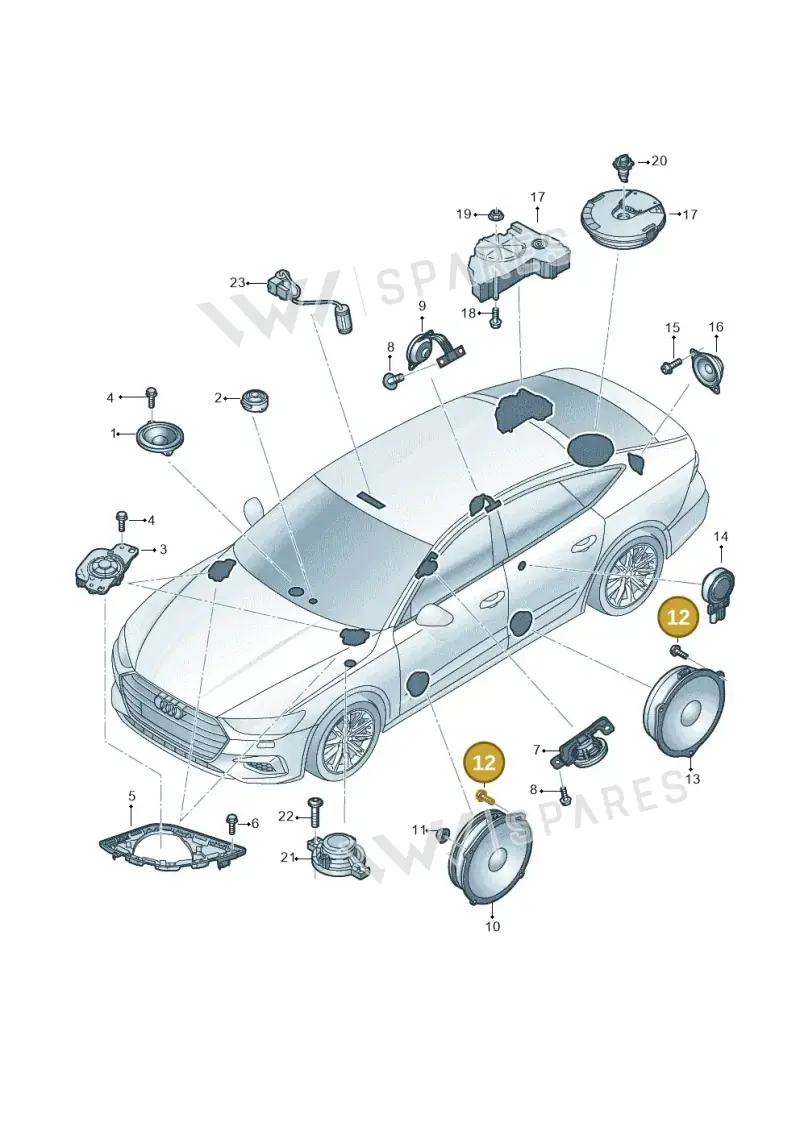 N91180901 — Audi RS7 Sportback (2019-) diagram 435035350, position 12