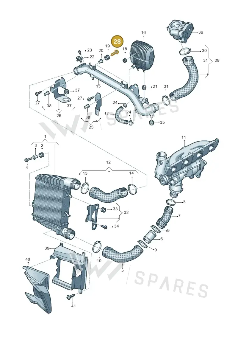 N91182301 — Audi A8L qu. 3.0 TDI (2013-2018) diagram 696145420, position 28