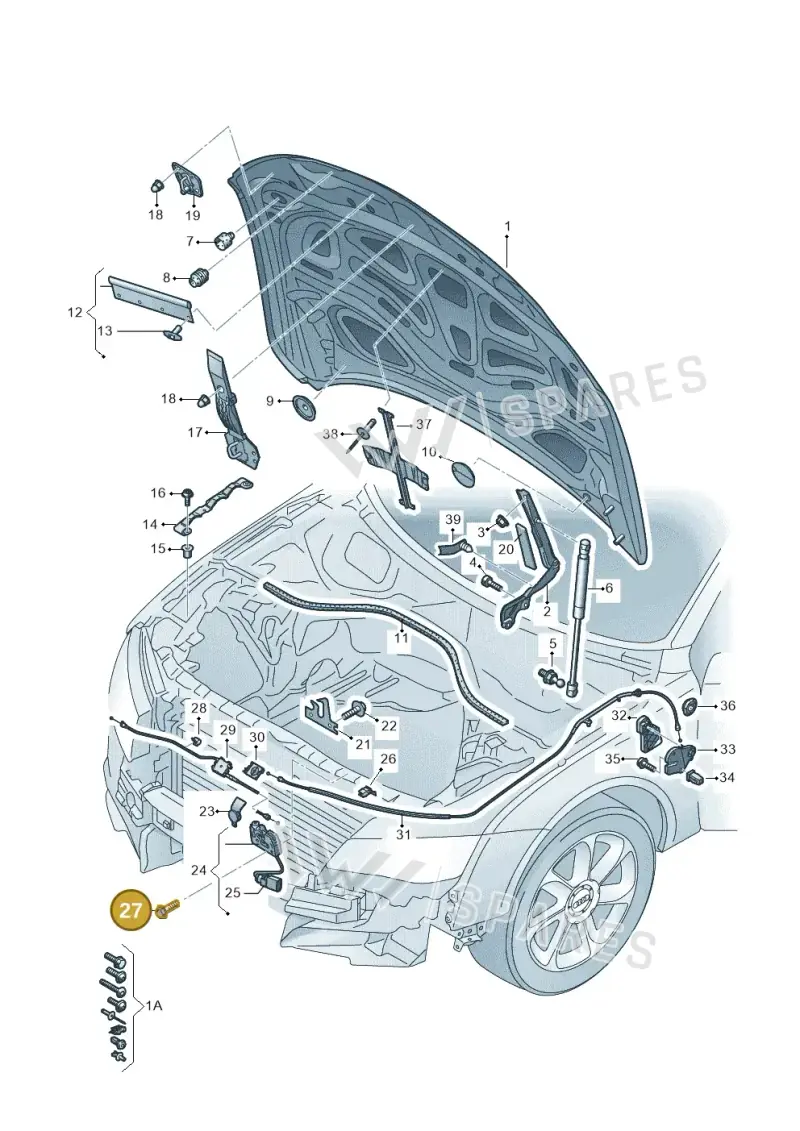 N91182301 — Audi A6 Av. qu. 3.0 (2012-2018) diagram 711823000, position 27