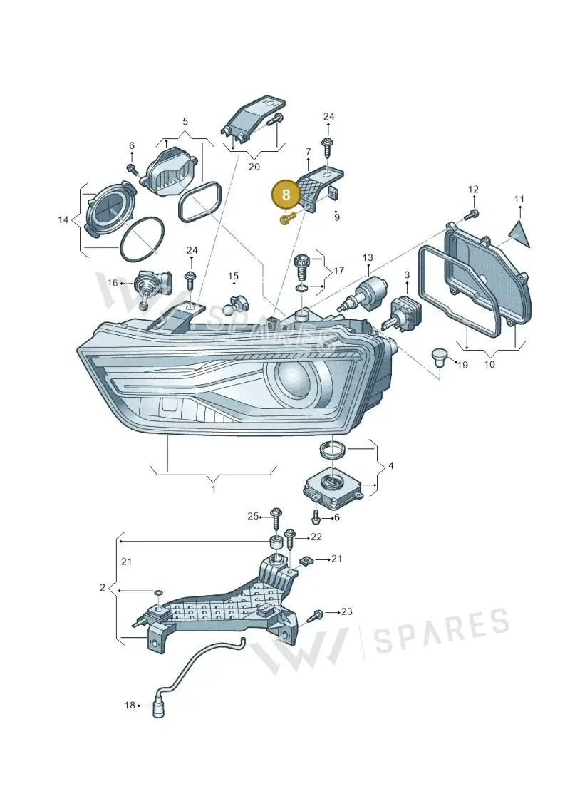 N91183501 — Audi Q3 1.4 (2016-) diagram 855941000, position 8