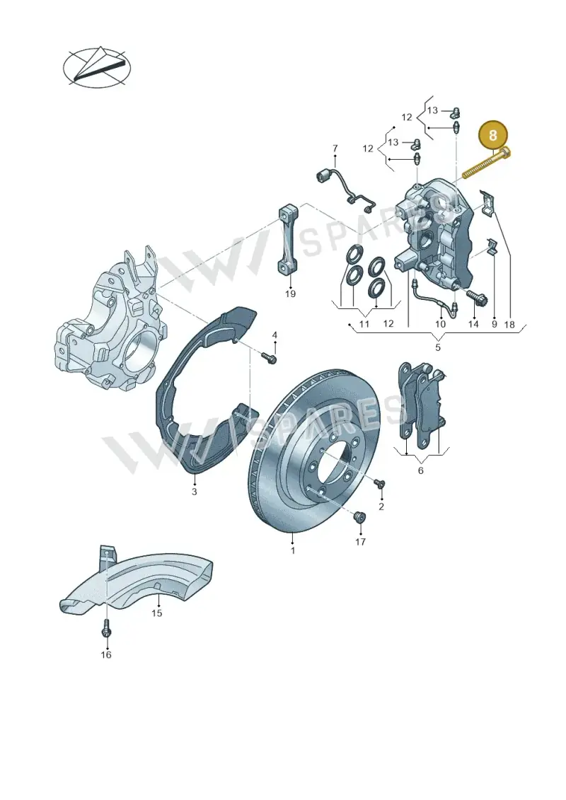 N91183701 — Audi RS e-tron GT (2020-2020) diagram 4j1615060, position 8