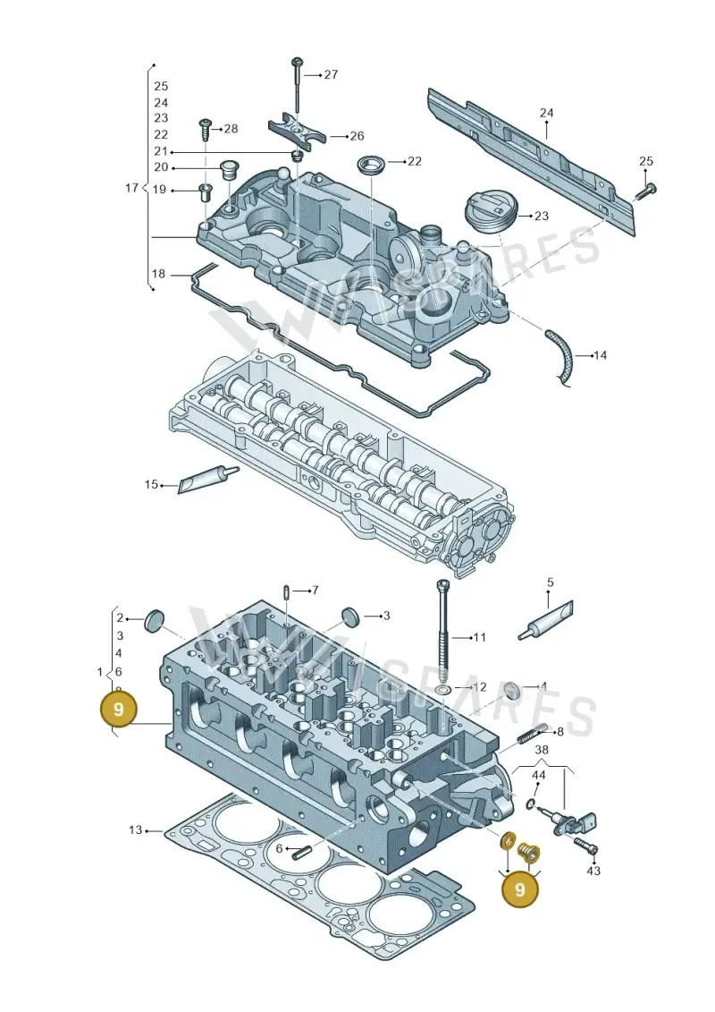 N91184201 — Audi A6 2.0 (2018-) diagram 597103510, position 9