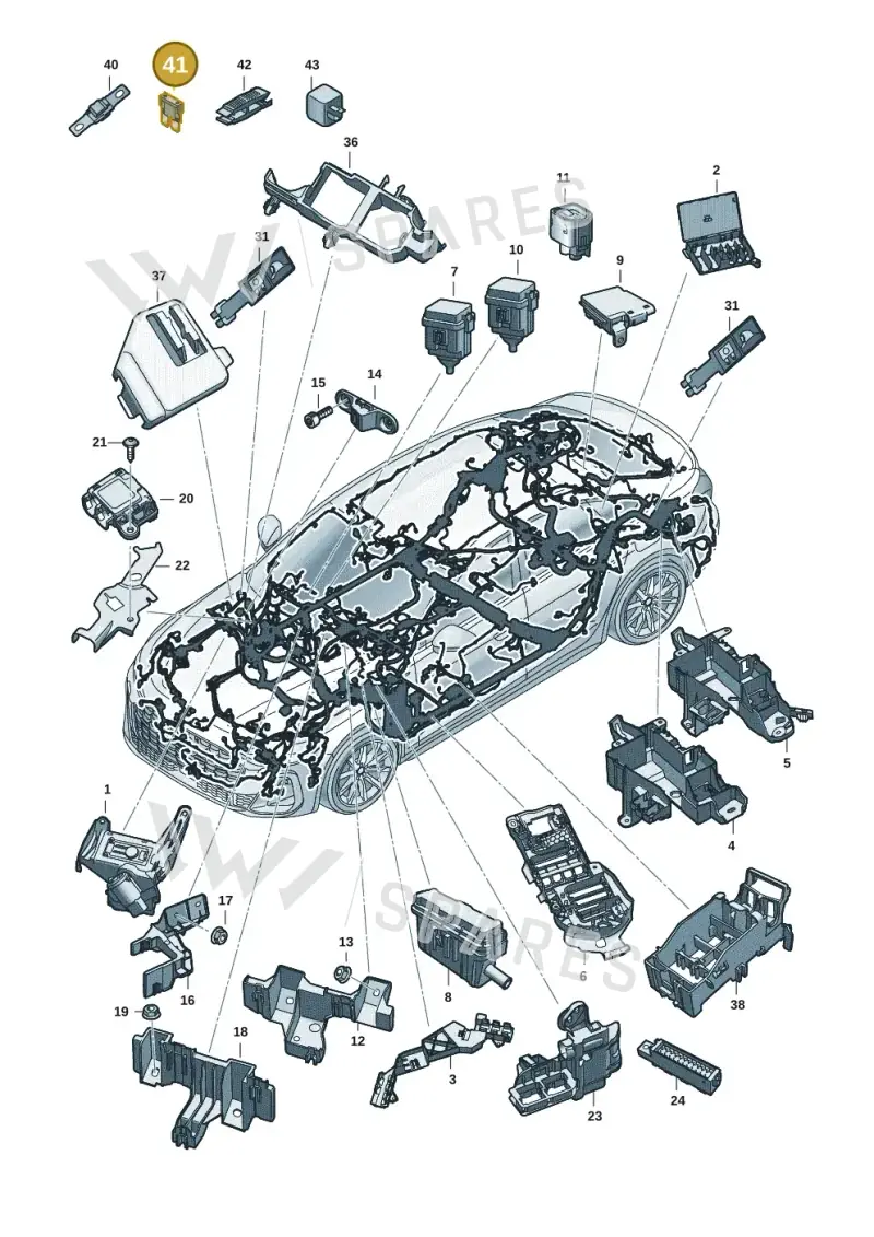 N91186303 — Audi A5 Limo 2.0 (2024-) diagram 8wh971805, position 41