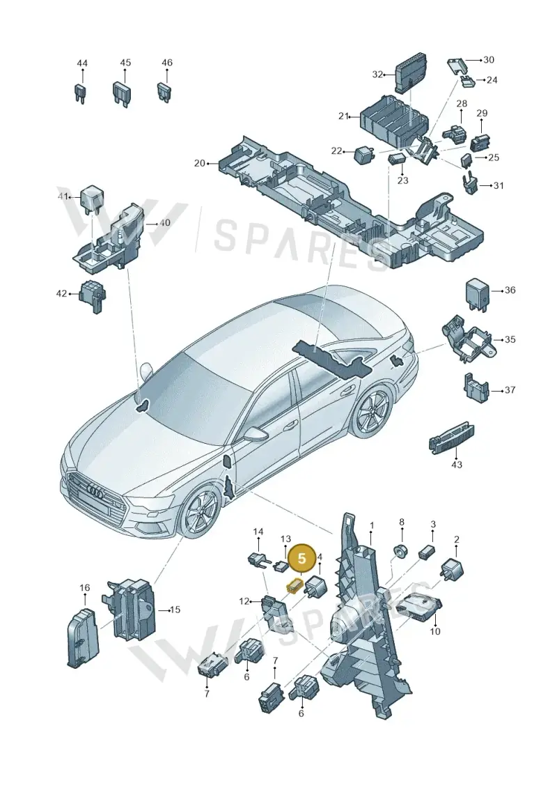 N91186305 — Audi A6 2.0 (2018-) diagram 430937000, position 5