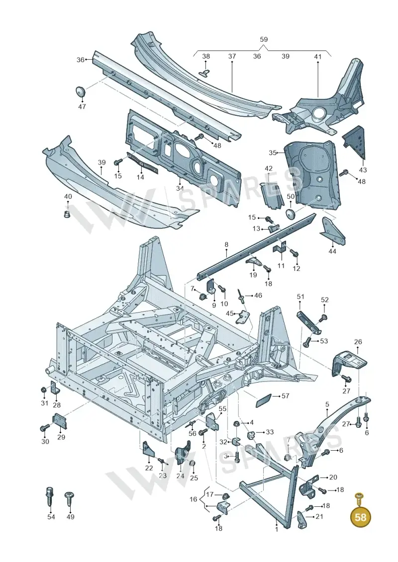 N91188302 — Audi R8 Spyder (2015-2024) diagram 872805000, position 58