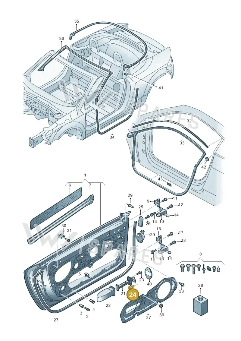 N91189701 — Audi TTRS Coupe (2016-2023) diagram 850831100, position 24