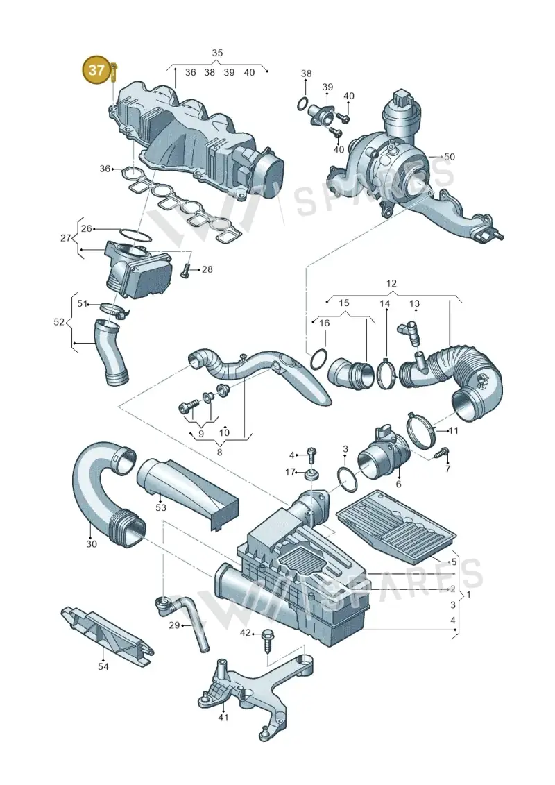 N91191201 — Audi Q3 2.0 TDI (2014-2019) diagram 728129400, position 37