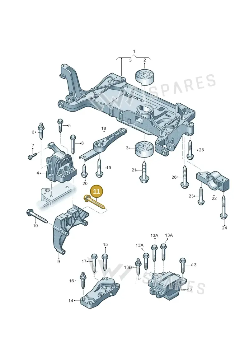 N91191601 — Audi Q3 2.0 TDI (2014-2019) diagram 728199050, position 11