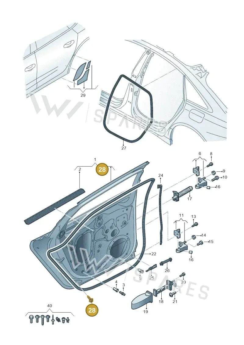 N91194602 — Audi A6 2.0 (2018-) diagram 430833010, position 28