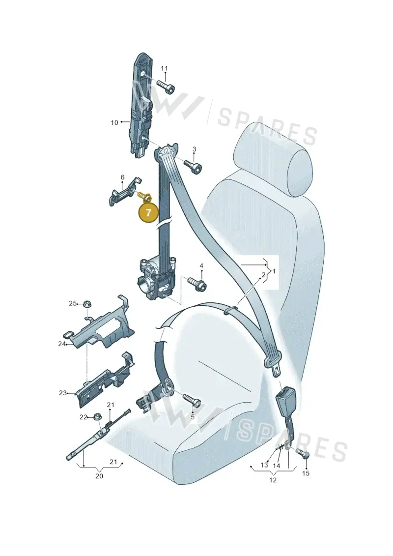 N91195101 — Audi Q3 2.0 TDI (2014-2019) diagram 728857650, position 7