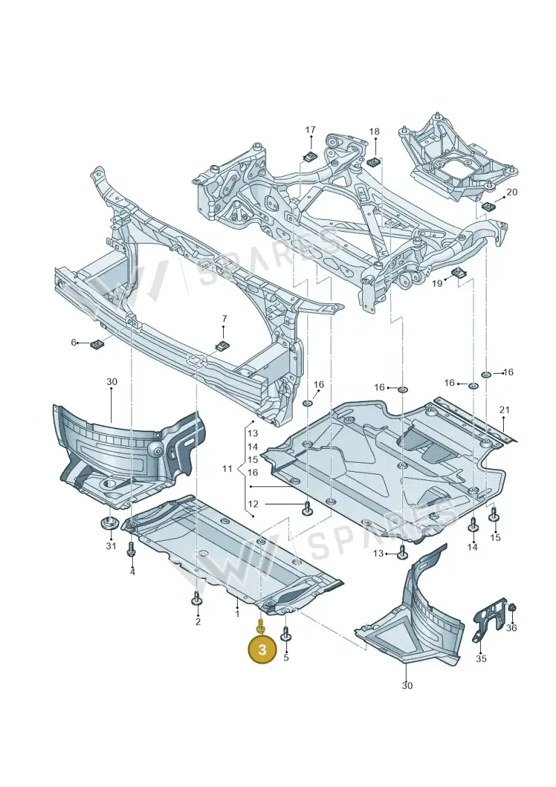 N91195101 — Audi A6 Av. qu. 3.0 (2012-2018) diagram 798863250, position 3