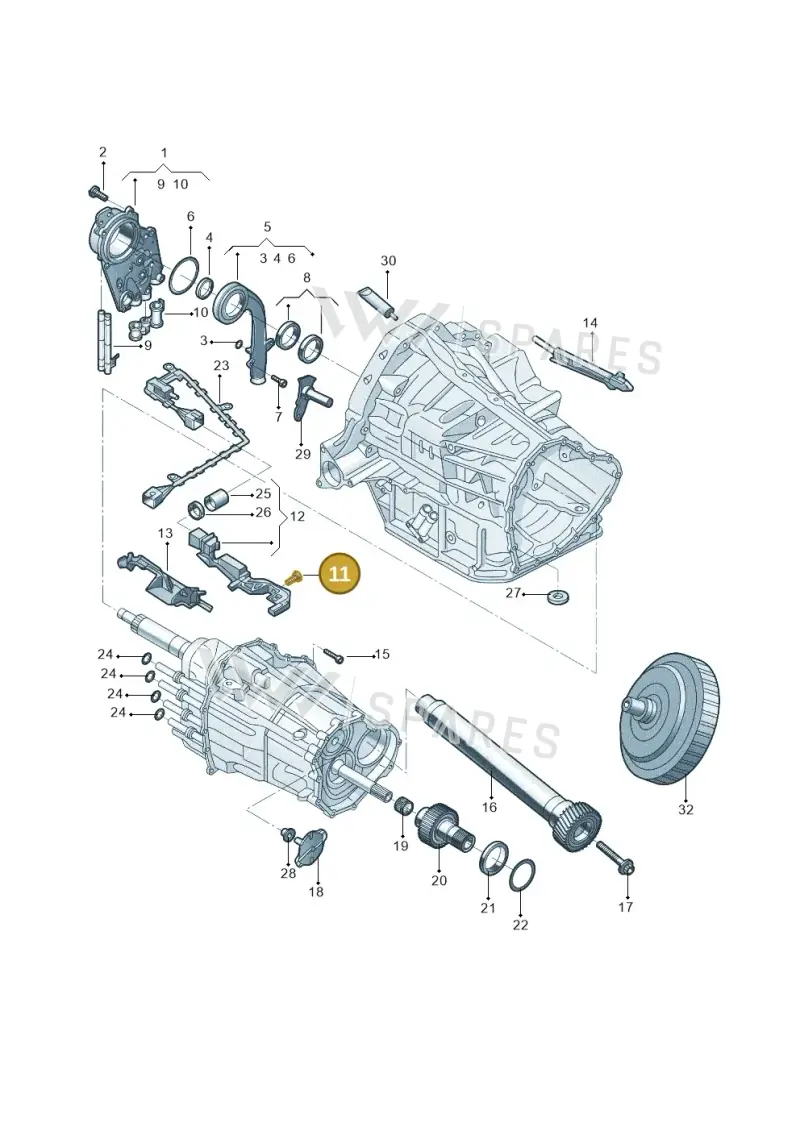 N91196301 — Audi Q5 qu. 2.0 (2009-2018) diagram 687321070, position 11