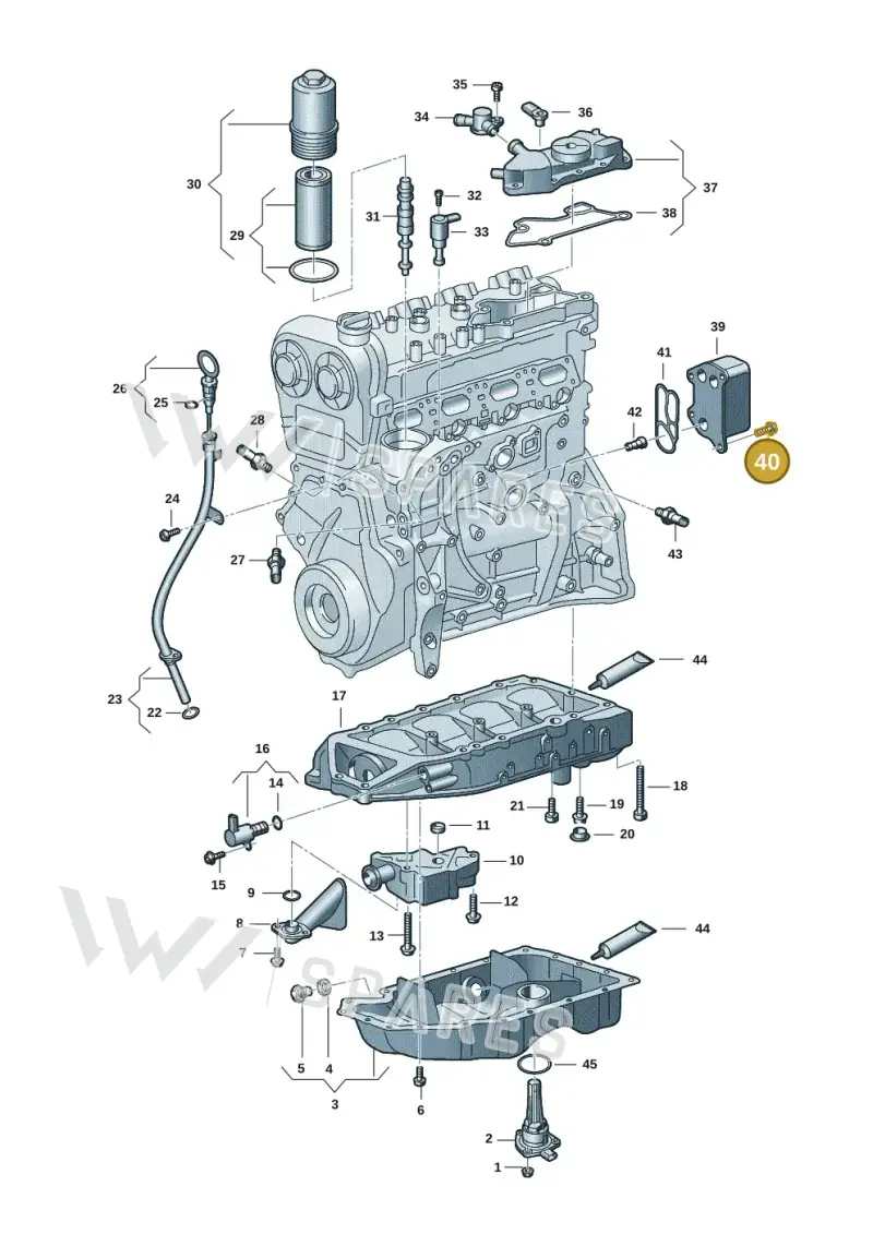 N91197601 — Audi A3 Sportback (2019-2021) diagram 596103015, position 40