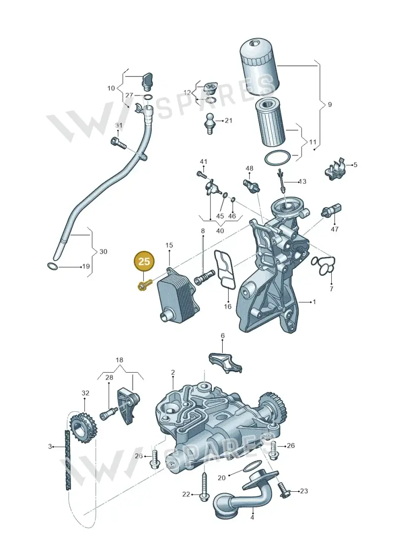 N91197601 — Audi A3 Sportback (2019-2021) diagram 848115120, position 25