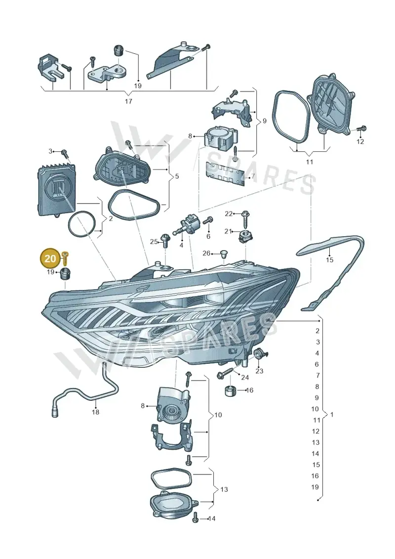 N91199401 — Audi RS6 Avant (2019-) diagram 435941100, position 20
