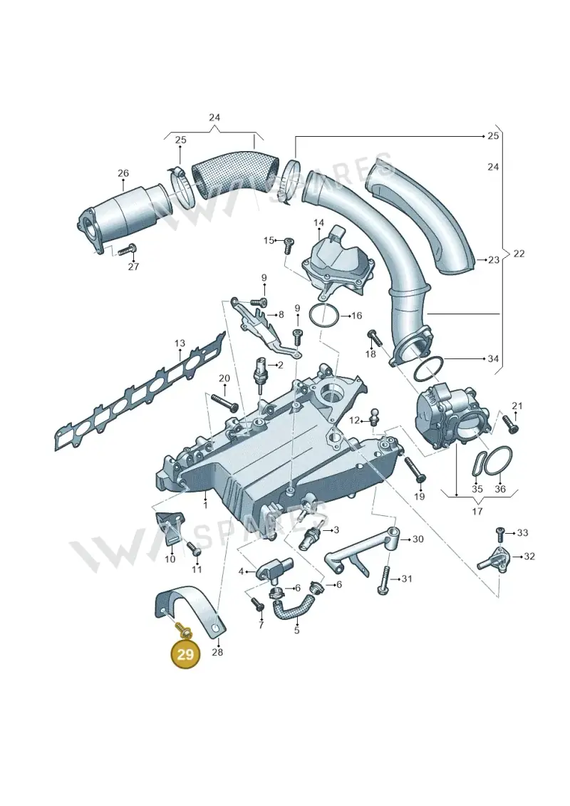 N91203203 — Audi A5 Limo 2.0 (2024-) diagram 430129050, position 29