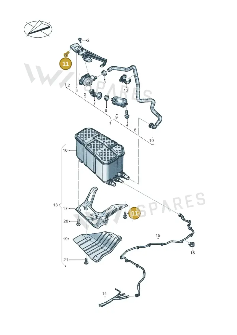 N91205602 — Audi RS Q8 Quattro (2019-) diagram 624201030, position 11