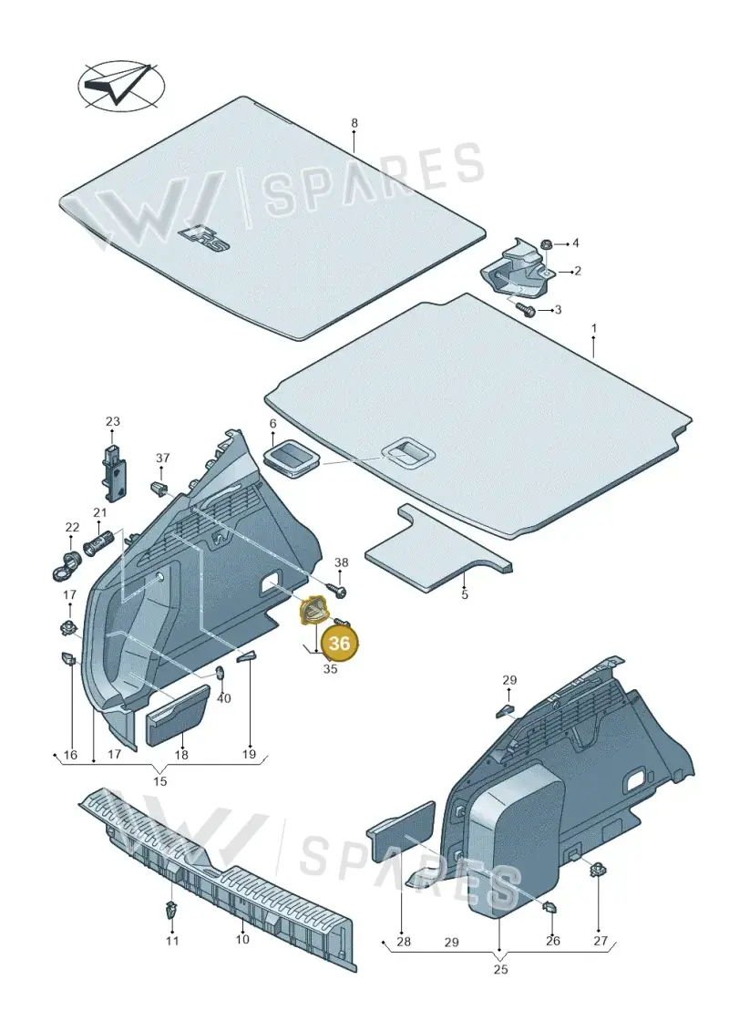 N91206101 — Audi A3 Sportback (2019-2021) diagram 596863800, position 36