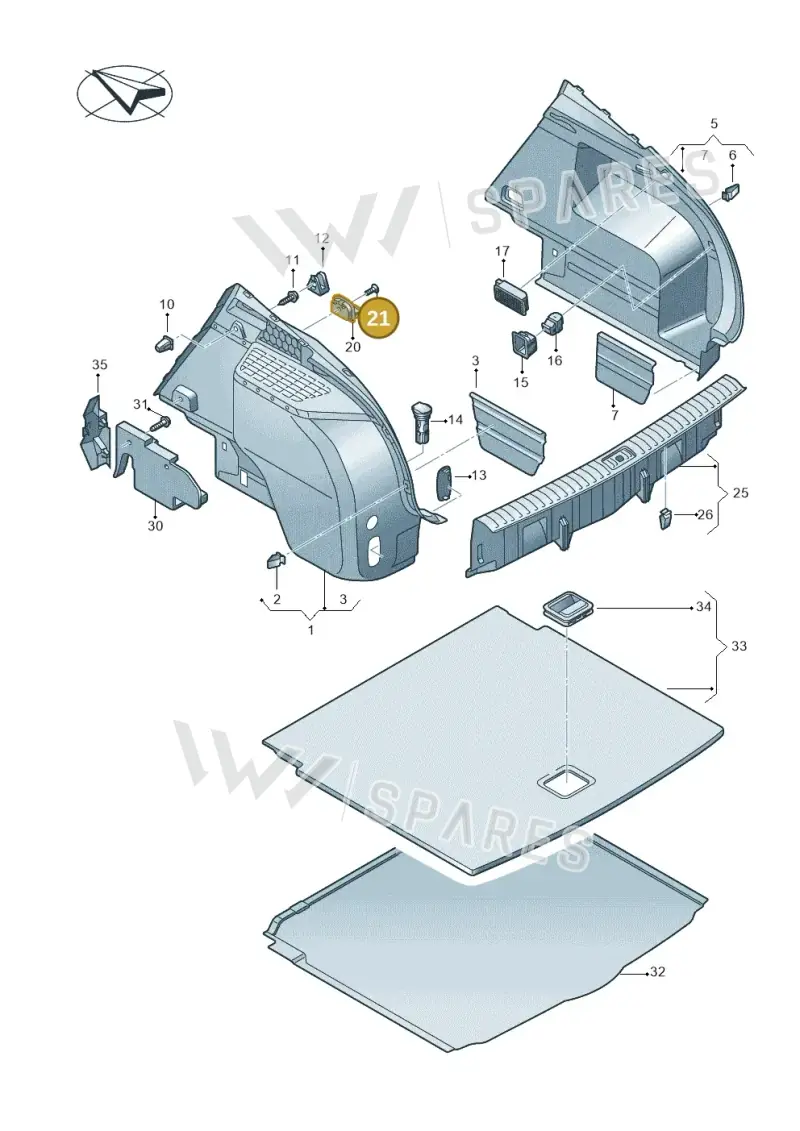 N91206101 — Audi RSQ3 Sportback (2019-2024) diagram 597863800, position 21