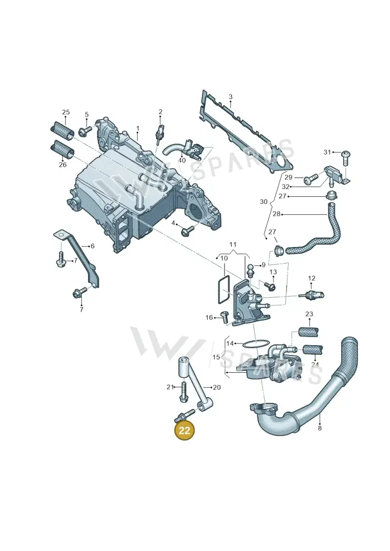 N91206201 — Audi A6 2.0 (2018-) diagram 430129550, position 22