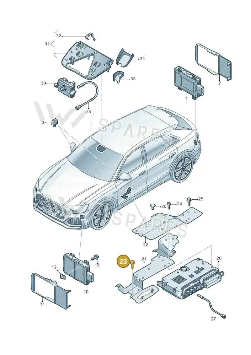 N91206801 — Audi RS Q8 Quattro (2019-) diagram 595907220, position 23