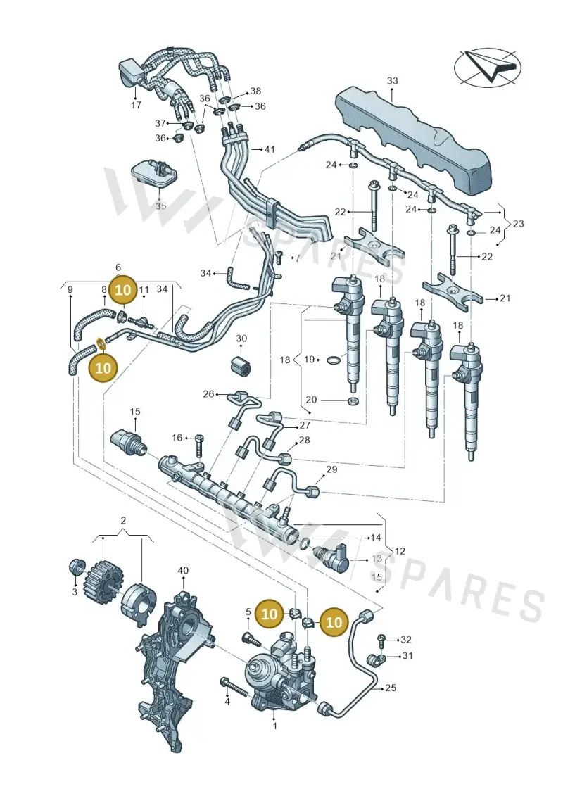 N91208604 — Audi A5 Limo 2.0 (2024-) diagram 430130650, position 10