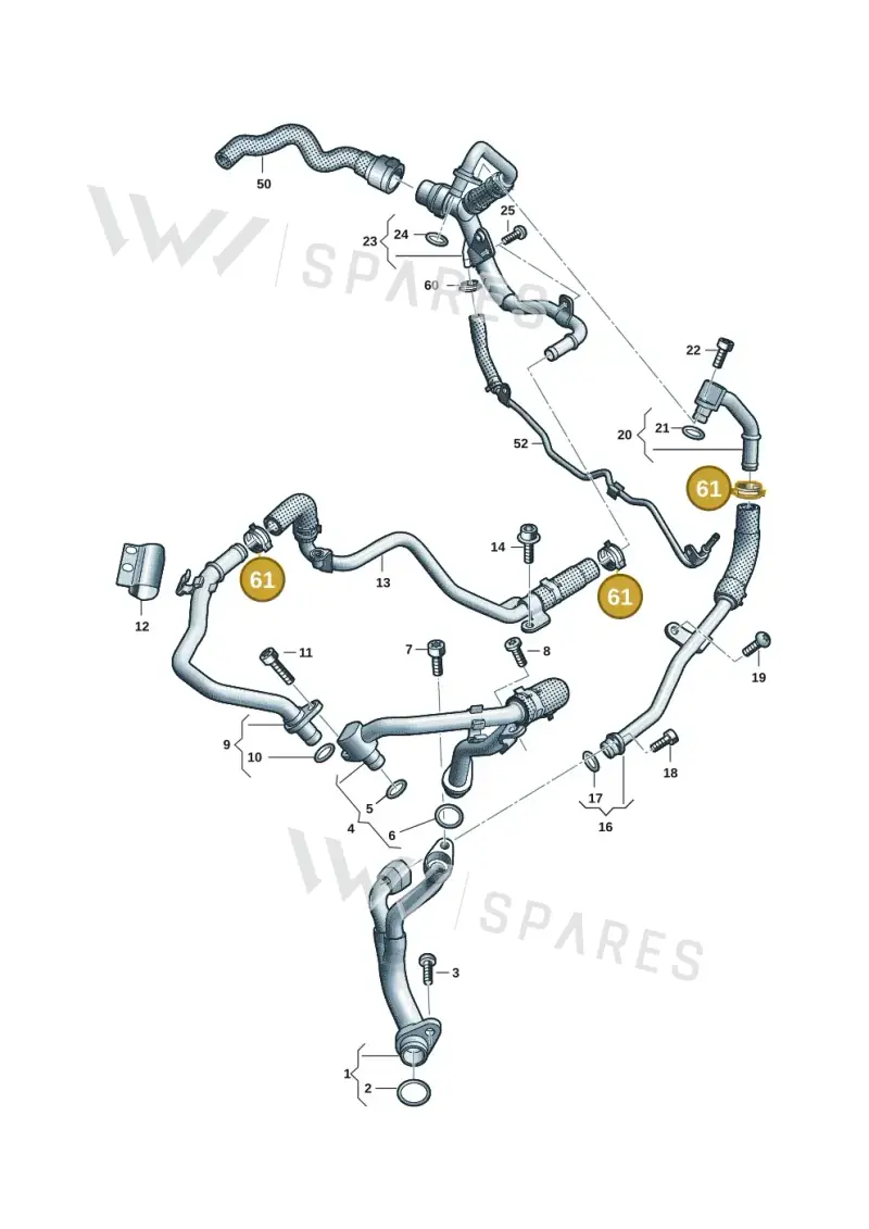 N91210401 — Audi Q8 Quattro 3,0 (2018-) diagram 429121078, position 61