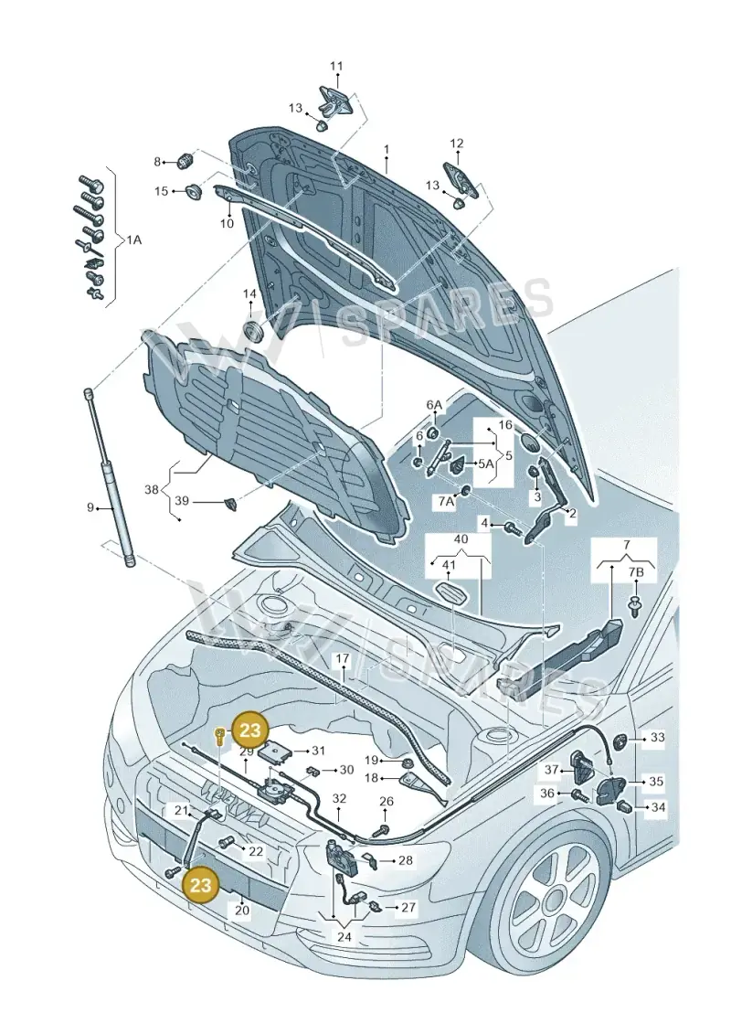 N91211301 — Audi RS3 Limousine (2017-2020) diagram 890823000, position 23