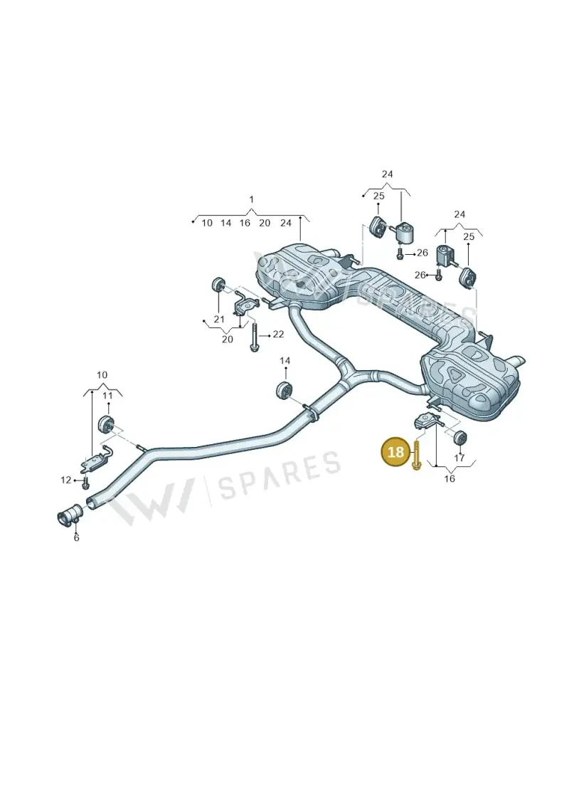 N91228001 — Audi A6 2.0 (2018-) diagram 435253850, position 18