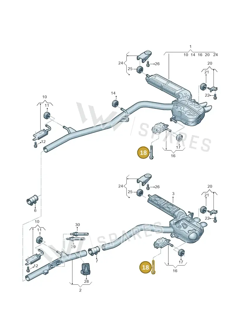 N91228001 — Audi A6 2.0 (2018-) diagram 435253960, position 18