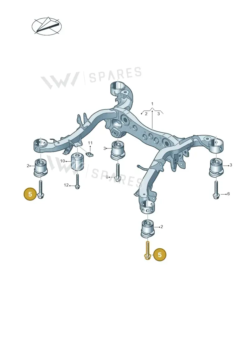N91228001 — Audi A5 Limo 2.0 (2024-) diagram 430505000, position 5