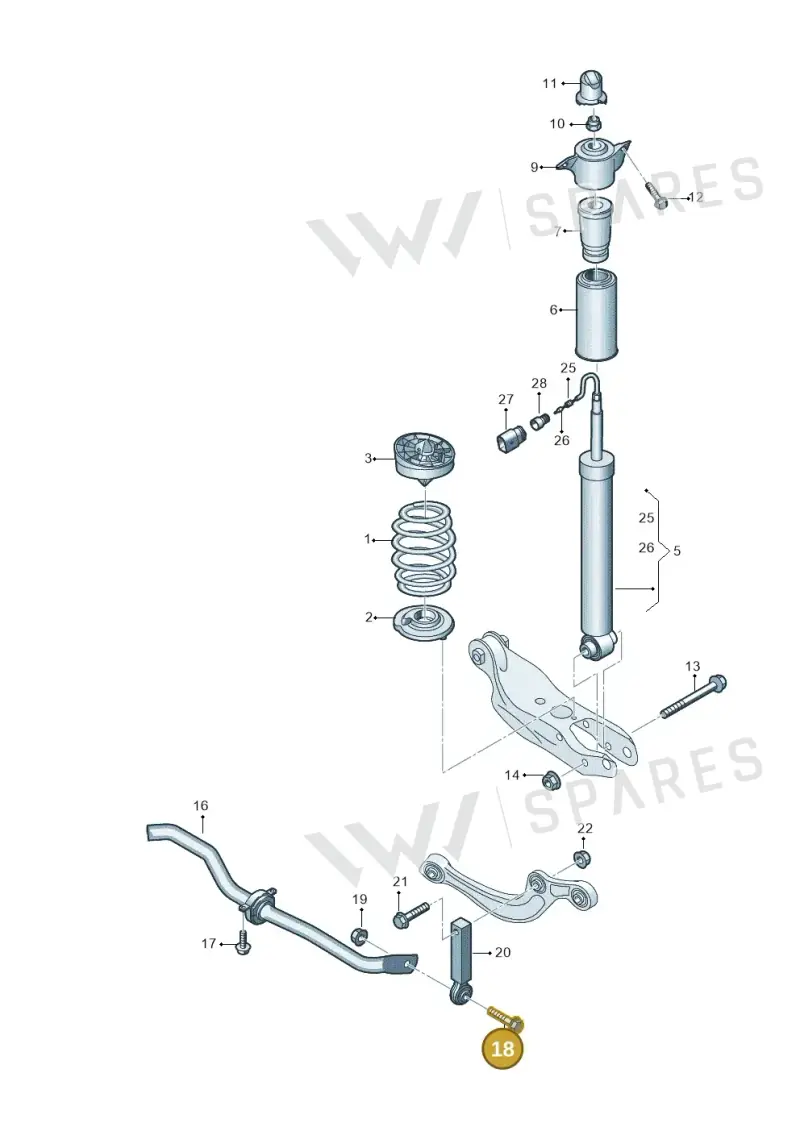N91228901 — Audi A5 Limo 2.0 (2024-) diagram 849511040, position 18