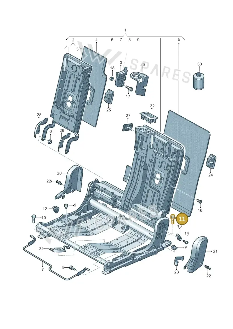 N91232302 — Audi RSQ3 Sportback (2019-2024) diagram 597885200, position 11