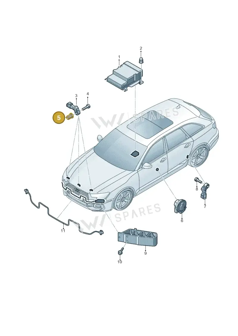 N91234201 — Audi RS4 Avant (2017-) diagram 438959300, position 5