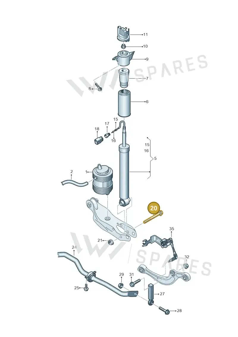N91236401 — Audi Q6 e-tron (2023-) diagram 896511150, position 20