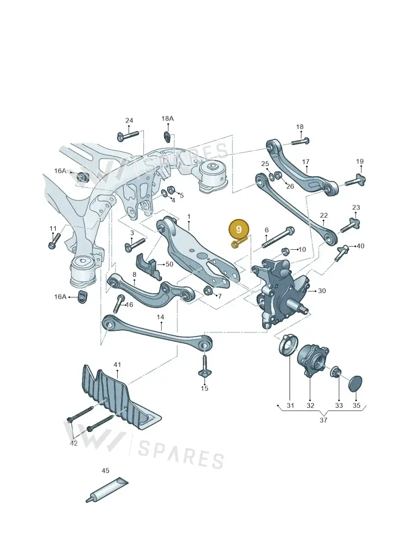N91237101 — Audi A6 2.0 (2018-) diagram 430505200, position 9