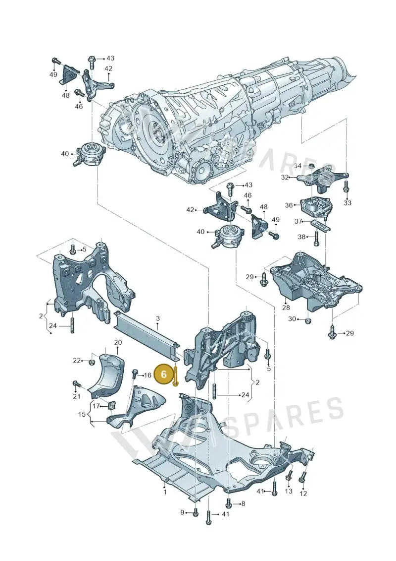 N91237101 — Audi A8L (2017-2022) diagram 838399400, position 6