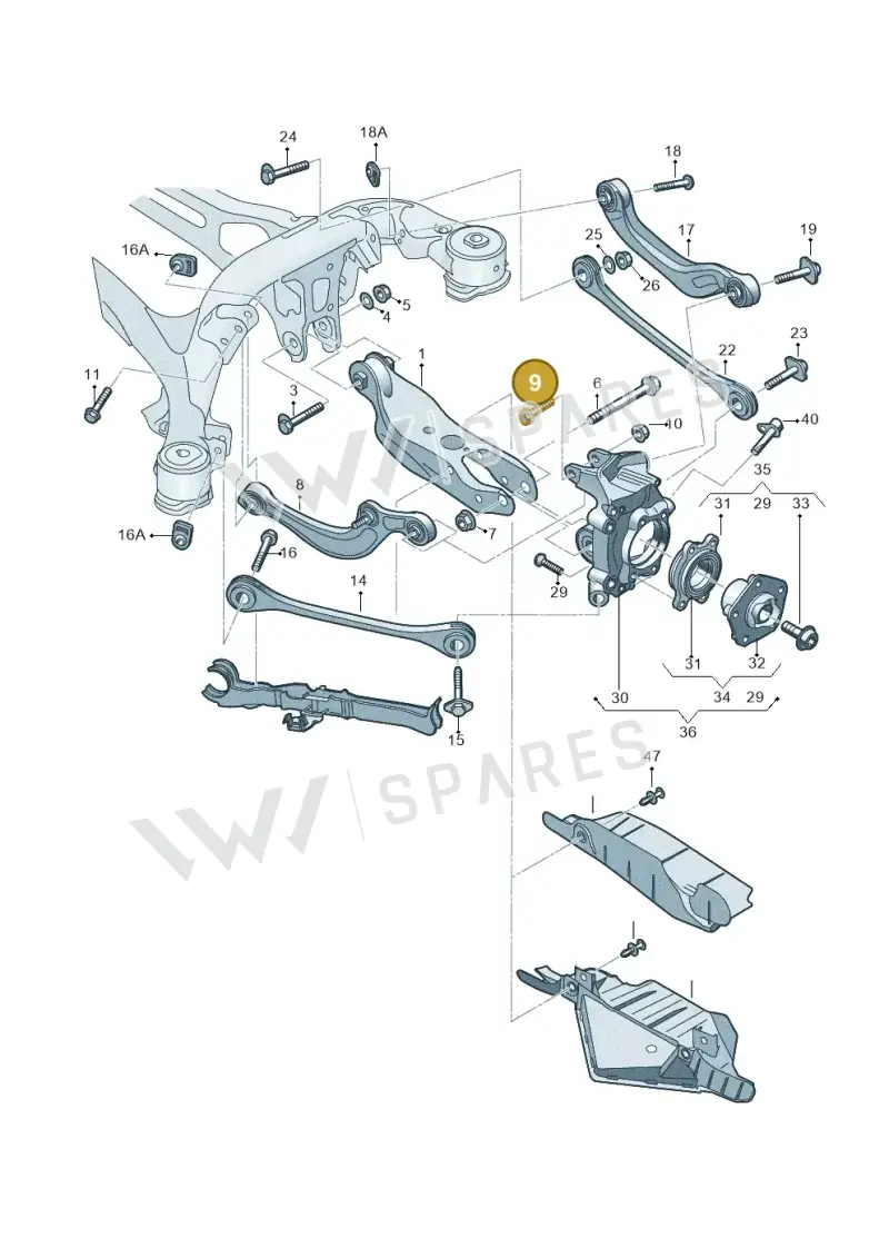 N91237101 — Audi A8L (2017-2022) diagram 838505200, position 9