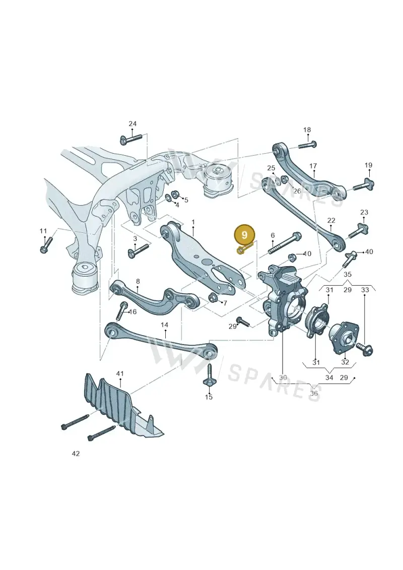 N91237101 — Audi RS Q8 Quattro (2019-) diagram 859505050, position 9
