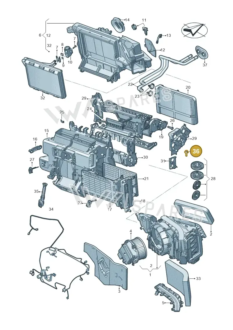 N91237801 — Audi A5 Limo 2.0 (2024-) diagram 859820210, position 36